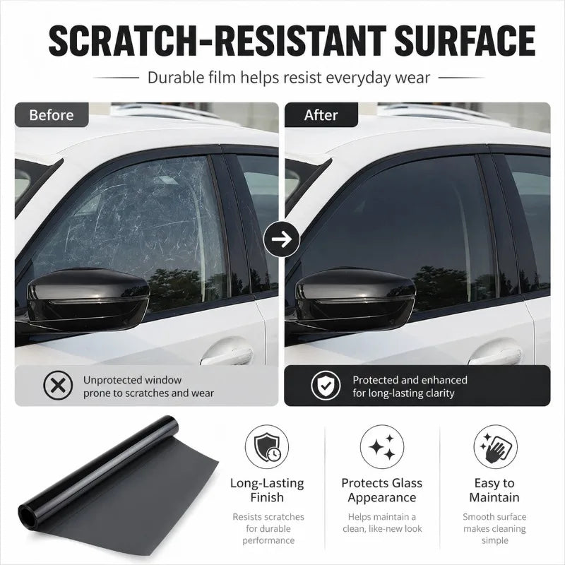 Car Window Tint Film 50x300cm – Solar UV & Privacy Roll Window Tint Film QXL