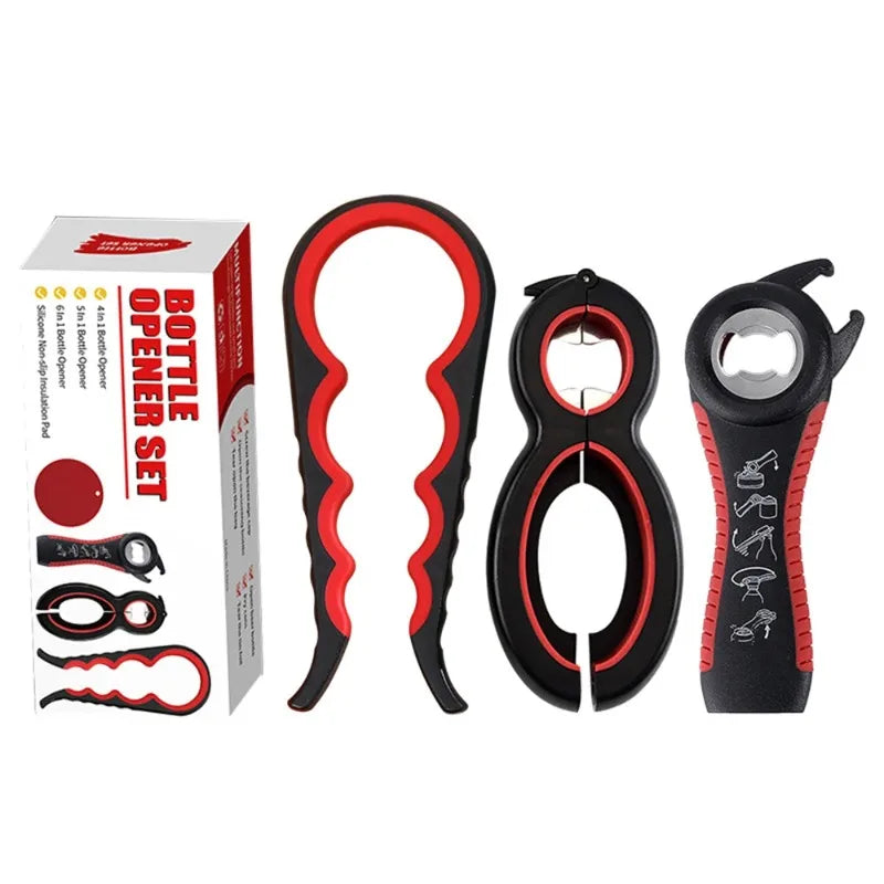 5-in-1 Can & Bottle Opener | Non-Slip Multifunctional Can & Bottle Opener QXL