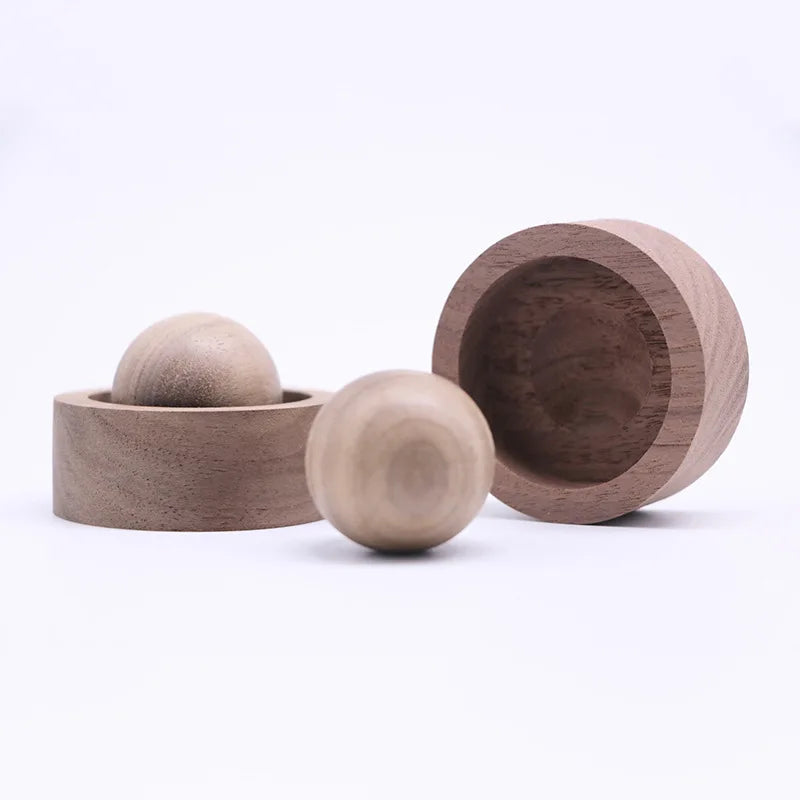 Black Walnut Wood Ball Car Essential Oil Diffuser 5×3.5cm Essential Oil Diffuser QXL