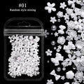 50-Pc Kawaii Nail Charms | Bowknot Heart Star Butterfly Set Nail Art Charms QXL 50PCS 07