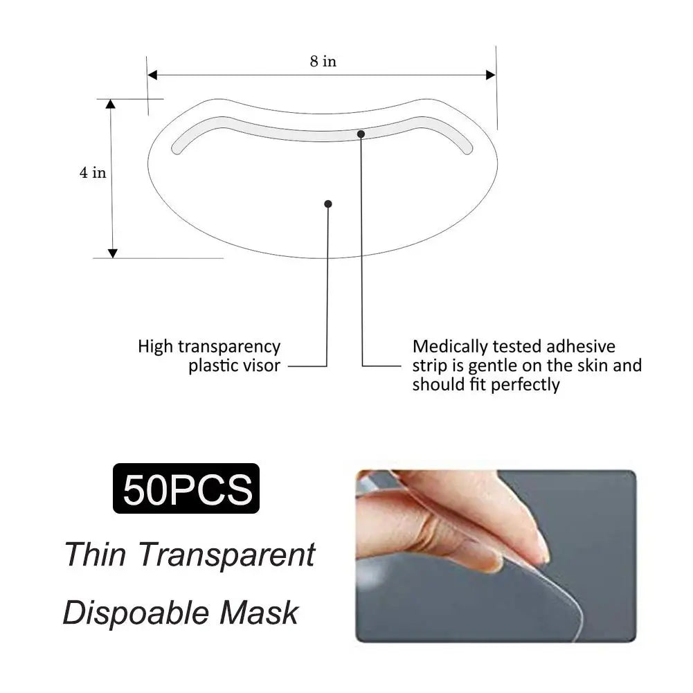 Disposable Face Shield Visors – Microblading & Salon 50/100 Pack Disposable Face Visor QXL