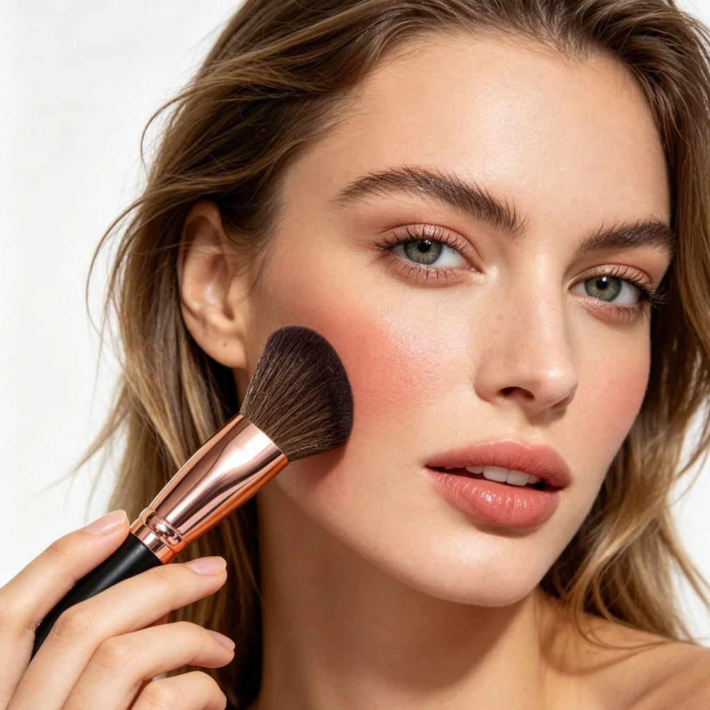 KOSSHOW Blush Brush | Soft Nylon & Wooden Handle Blush Makeup Brush QXL