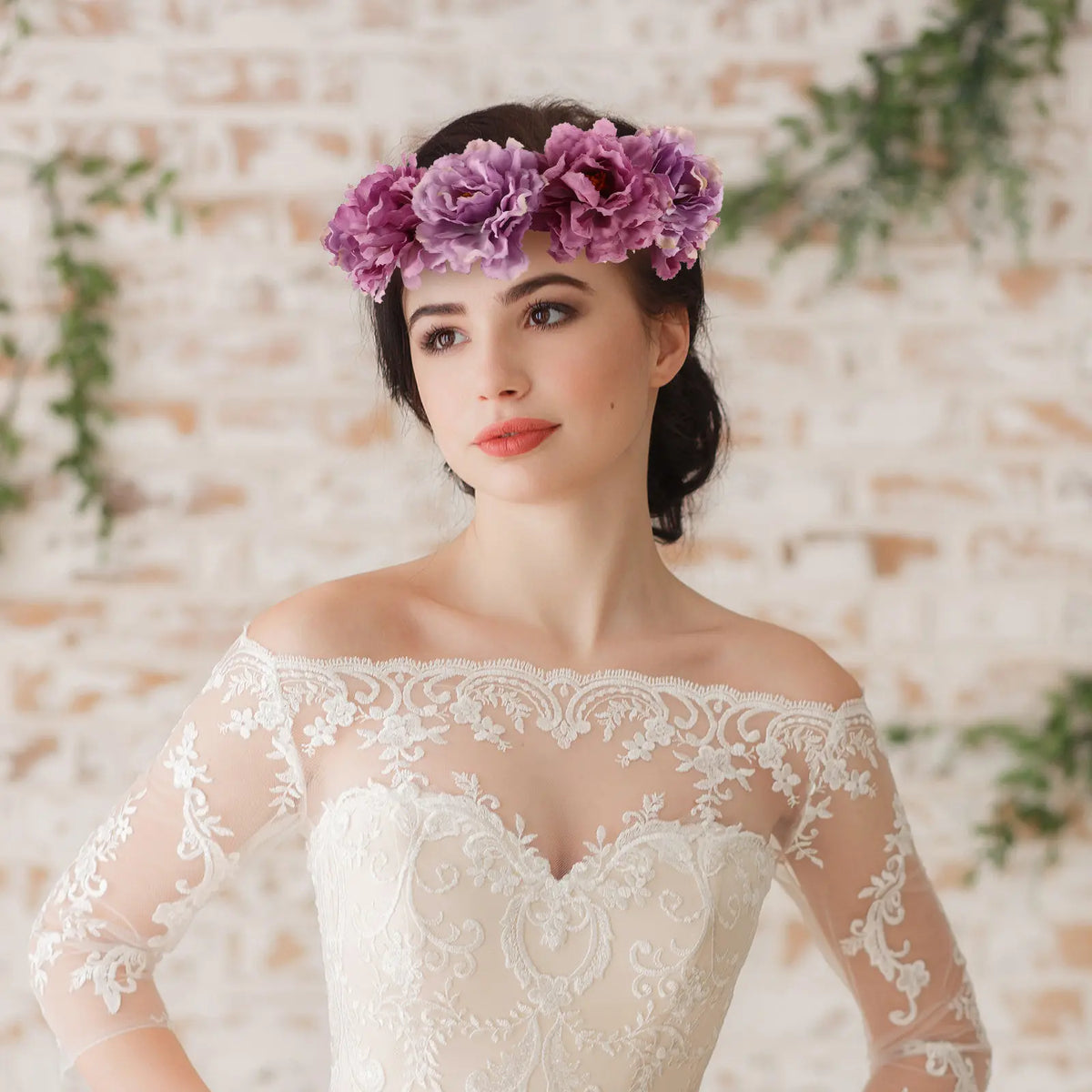 Peony Floral Headband | Boho Bridal Hair Accessory for Women Floral Hair Headband QXL