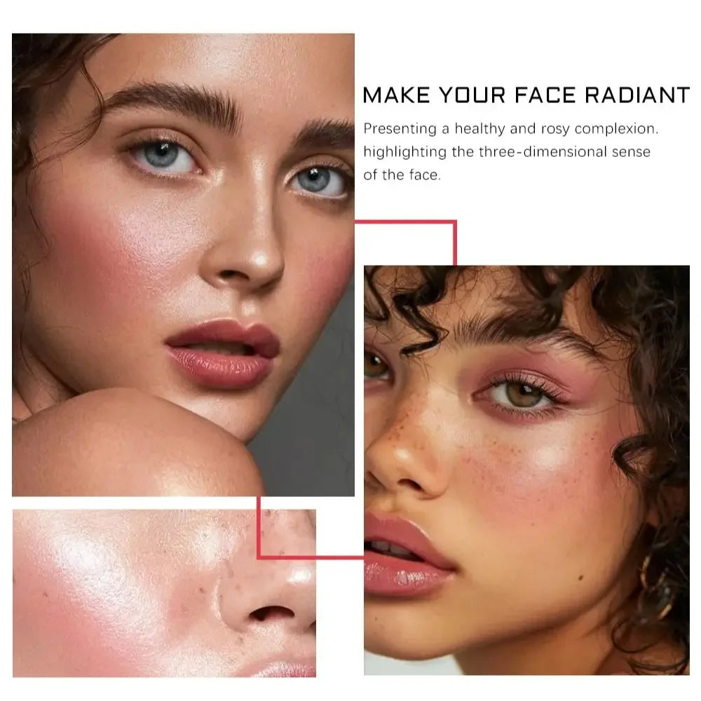 Multi-Color Blush & Highlighter Palette | Pearl Illuminator Blush Highlighter Palette QXL