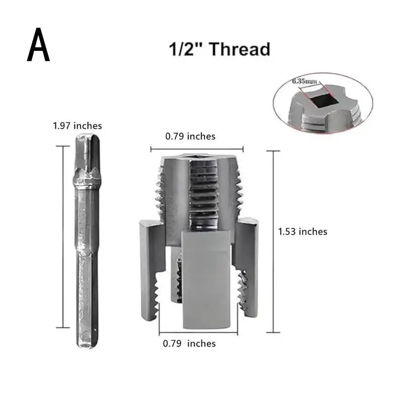 PVC Pipe Thread Cutting Tool Kit – Internal & External Threader Pipe Threading Tool QXL A