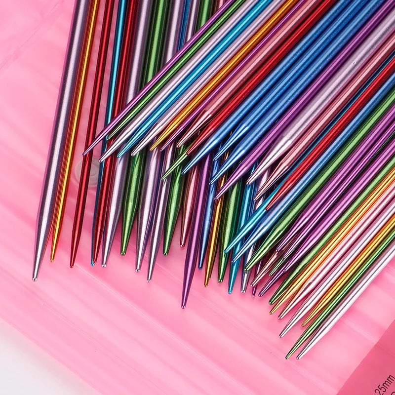 Double Pointed Knitting Needle Set | 11 Sizes Stainless Steel Knitting Needle Set QXL