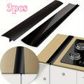 Silicone Stove Gap Filler Strips – Waterproof Counter Seal Kitchen Gap Filler Strip QXL black 3pcs