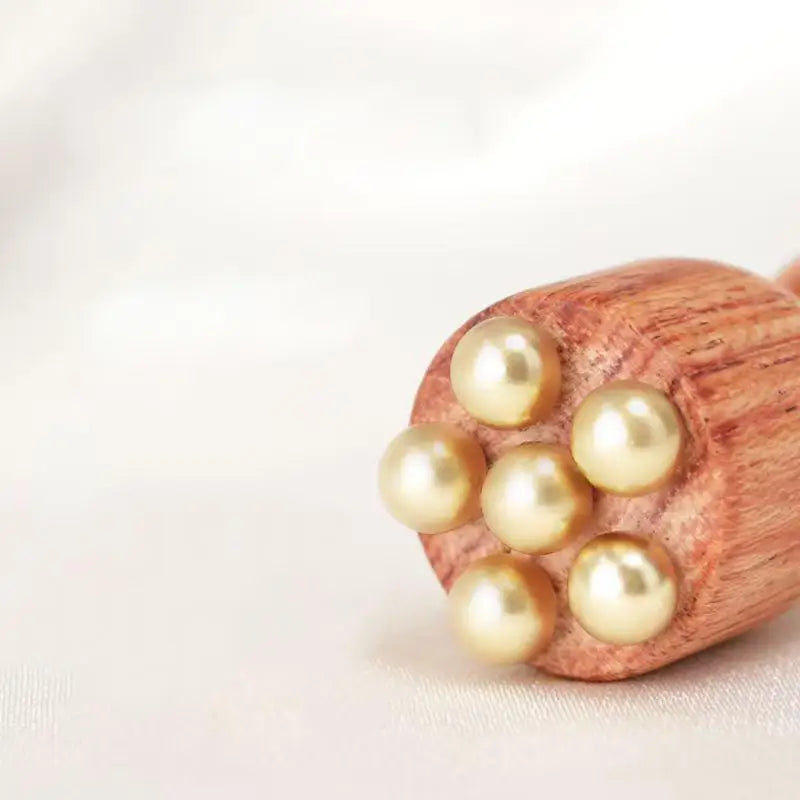 Lotus Seedpod Gua Sha Facial Massager | Rosewood & Brass Gua Sha Facial Tool QXL