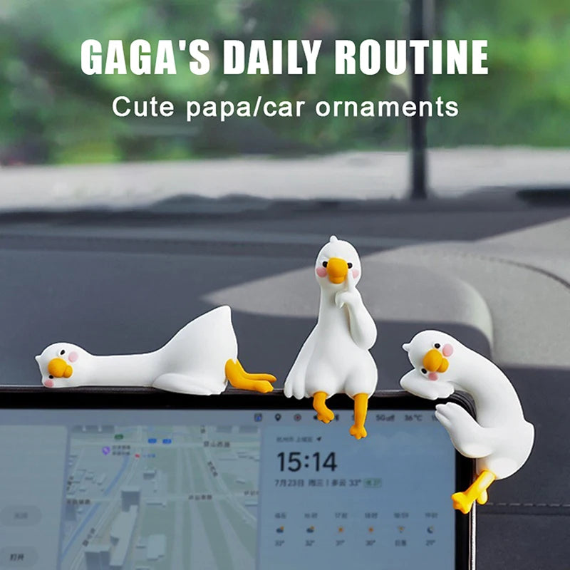 Cute 3D Mini Resin Duck Figurine | Desk & Car Decor Ornament Resin Figurine QXL