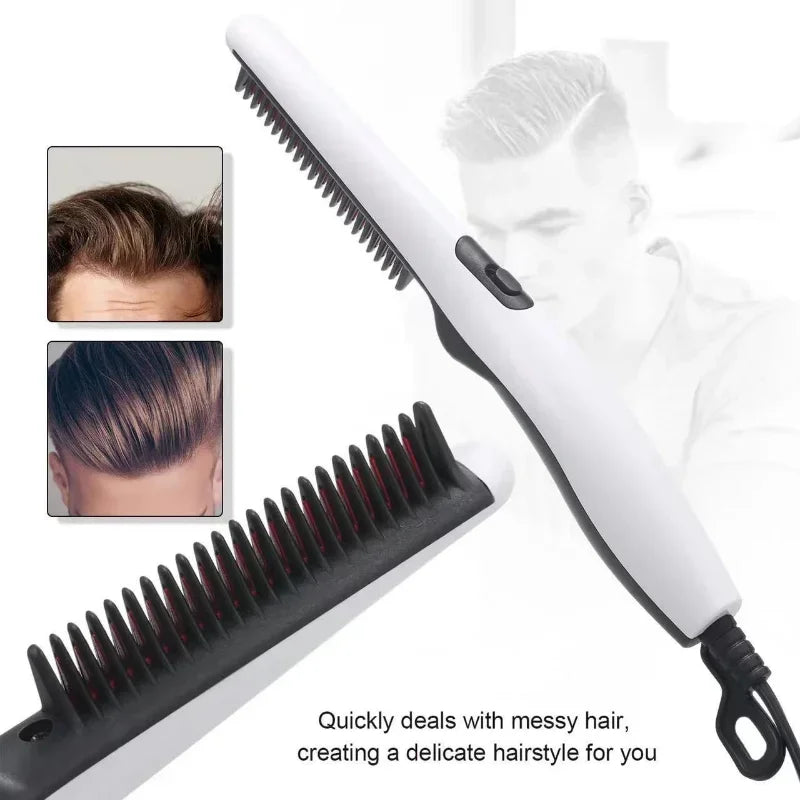 Electric Hair & Beard Straightening Comb for Men | Quick Styler Hair Straightening Comb QXL