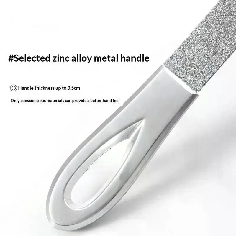 Stainless Steel Diamond Grit Nail File | Dual-Sided + Sleeve Diamond Nail File QXL