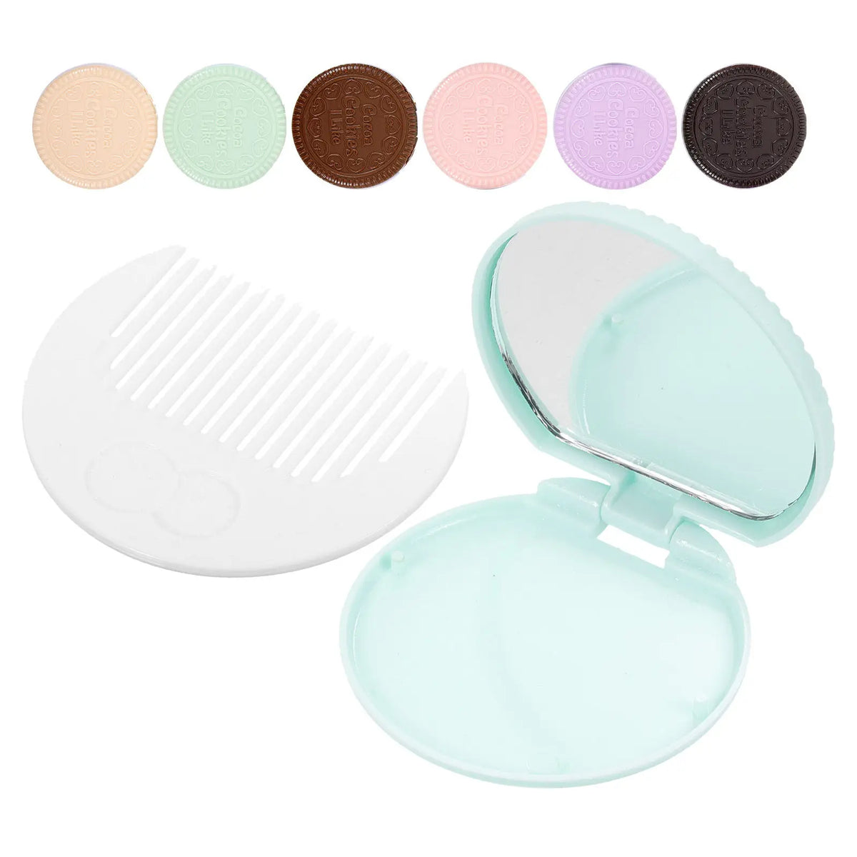 7-Pack Chocolate Cookie Compact Pocket Mirrors | Gift for Women Compact Pocket Mirror QXL