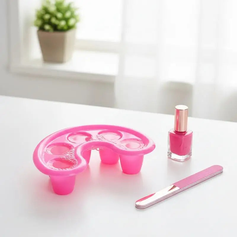 5-Slot Curved Nail Soaking Tray | BPA-Free Manicure Tool Nail Soaking Tray QXL