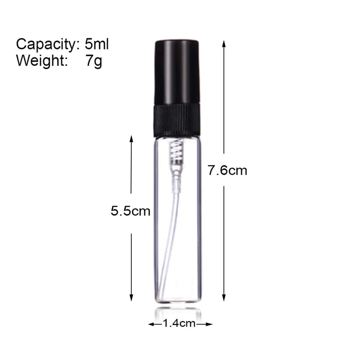 20-Pack 5ml Mini Glass Perfume Spray Bottles + Funnels & Droppers Perfume Atomizer Set QXL
