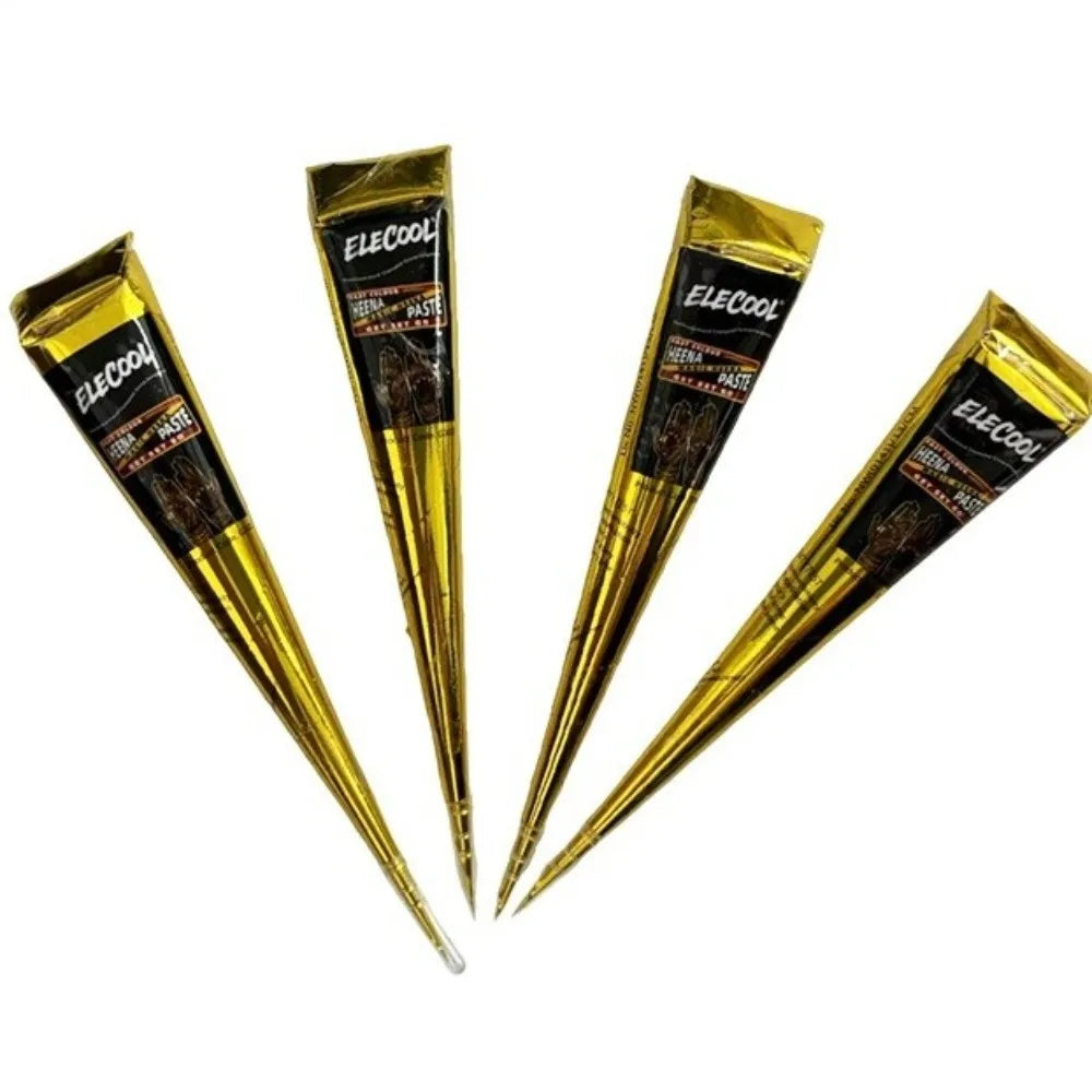 Henna Tattoo Paste Cone | Mehndi Body Art Black & Brown Henna Tattoo Paste QXL