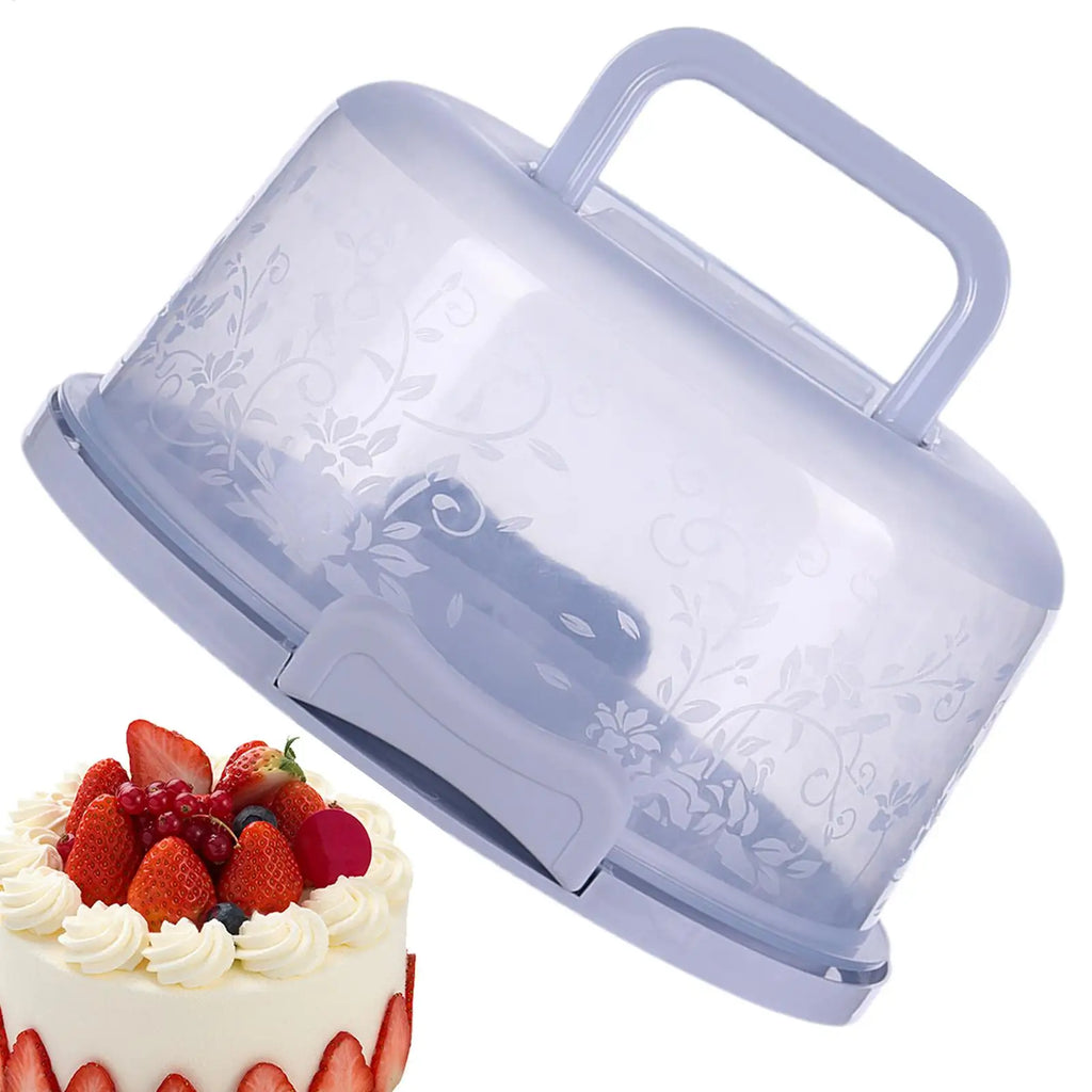 Transparent Dome Cake Carrier with Lid & Handle | Airtight Cake Storage Carrier QXL