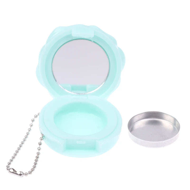 Rose Mirror Keychain Compact | Refillable Makeup Case Refillable Makeup Compact QXL Blue Keychain