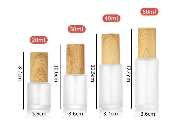Frosted Glass Spray Bottle Wooden Cap | Fine Mist Perfume Glass Spray Bottle QXL