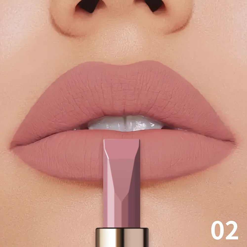 Velvet Matte Lipstick | Waterproof Long-Lasting Lip Color Matte Lipstick QXL