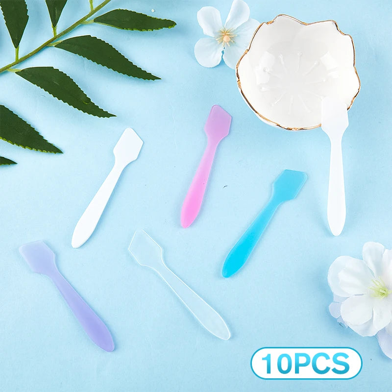 10-Pack Mini Cosmetic Spatulas & Mask Mixing Spoons Cosmetic Spatula Set QXL