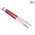 Stainless Steel BBQ Tongs | Non-Slip Multifunction Food Clip BBQ Tongs QXL Red