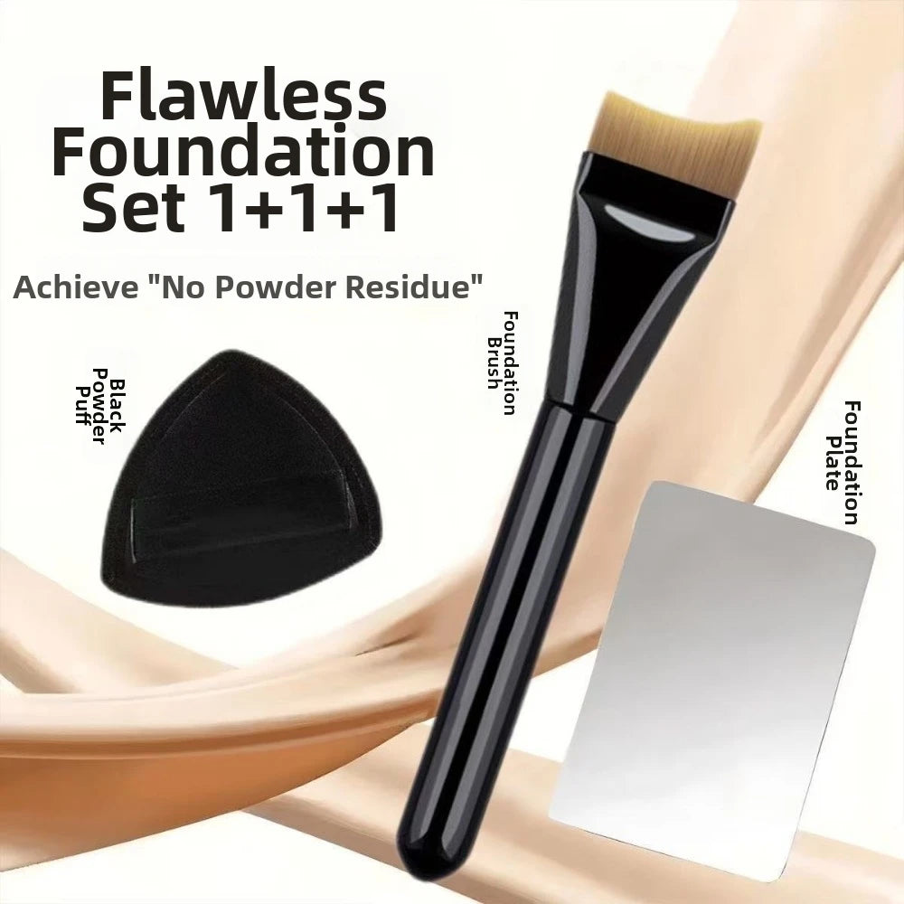 5-Pc Foundation Brush & Makeup Tool Kit – Streak-Free Foundation Brush Set QXL