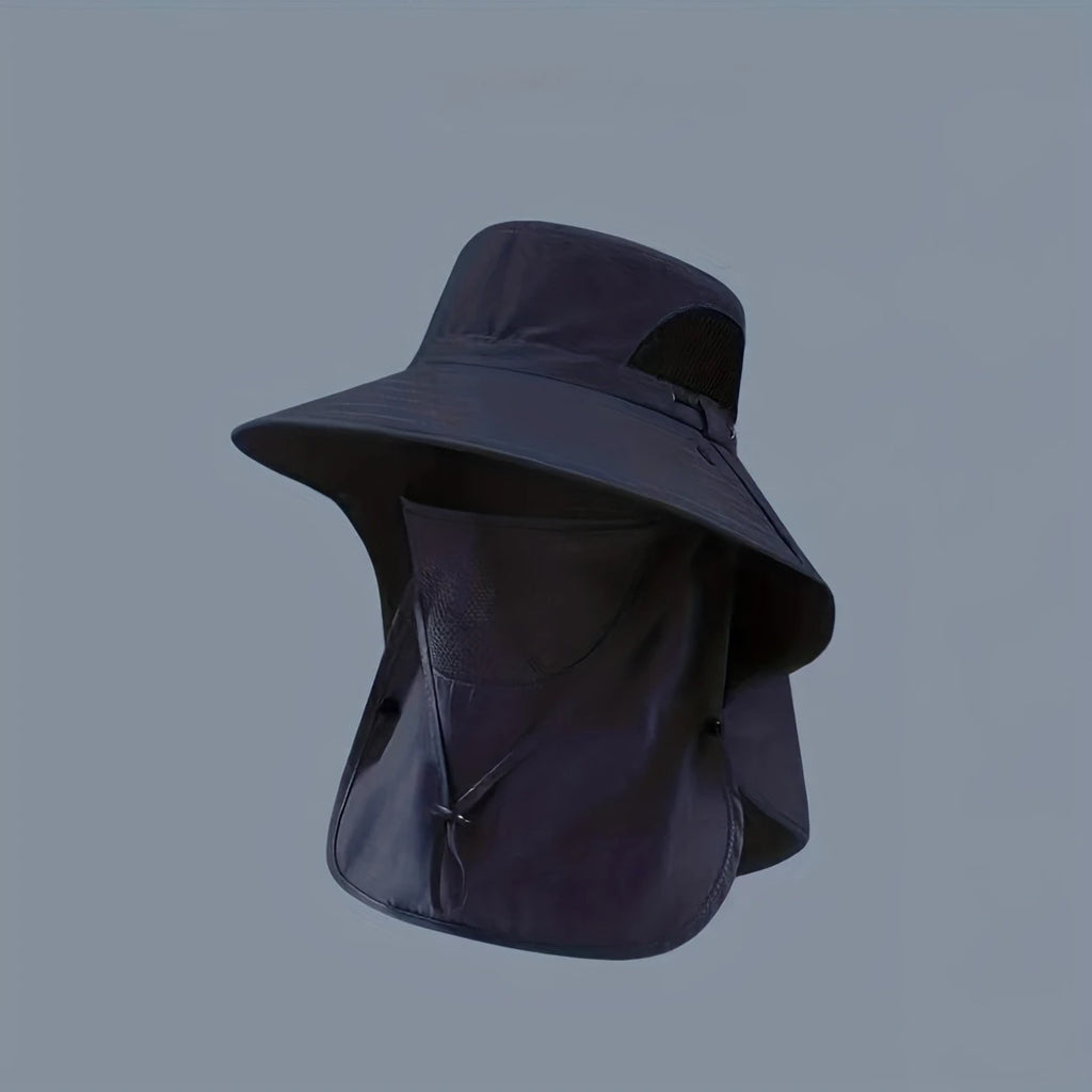Unisex Outdoor Fisherman Hat | Sun Protection Knit Cap Sun Protection Hat QXL navy blue