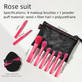 8-Piece Makeup Brush Set | Eyeshadow, Blush & Contour Makeup Brush Set QXL 8-piece Rose Brush S
