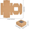 24-Pack Kraft Cardboard Jewelry Boxes with Sponge Insert 3.1x2" Jewelry Gift Box QXL AECH04-11898