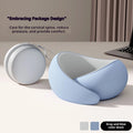 Memory Foam Travel Neck Pillow | 360° Ergonomic Support Travel Neck Pillow QXL Gray with Blue 28x27x13cm