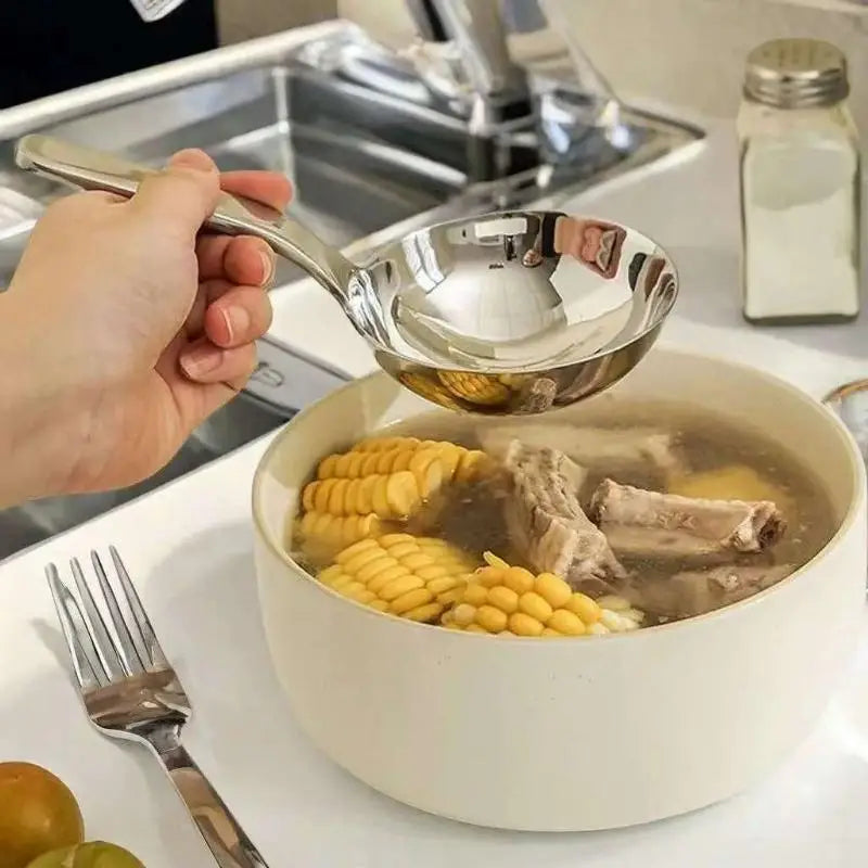 Stainless Steel Short Handle Large Soup Ladle Spoon Soup Ladle Spoon QXL