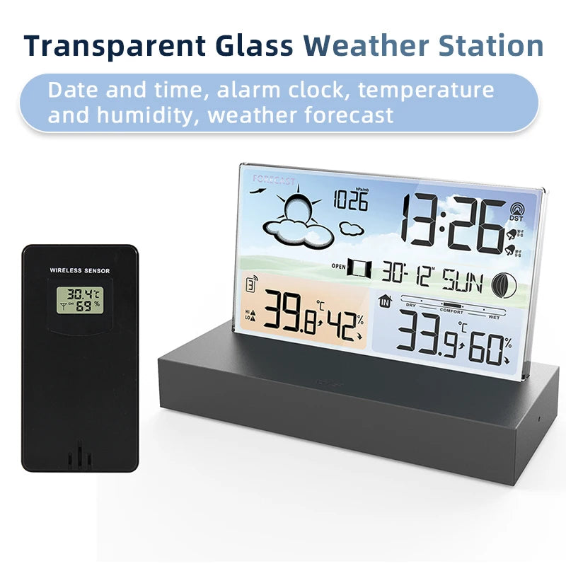 Wireless Weather Station Thermometer & Hygrometer + Remote Sensor Weather Station QXL