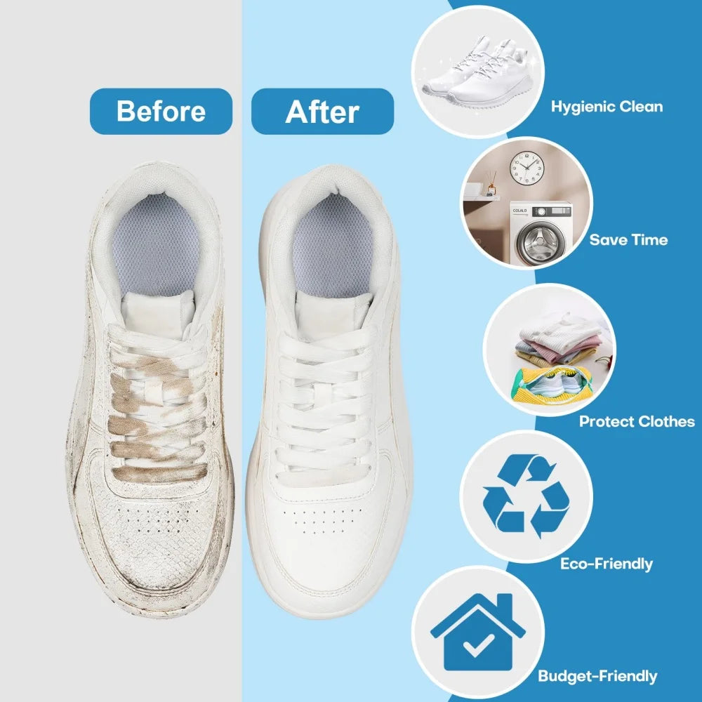 Reusable Shoe Washing Bag | Chenille Microfiber Laundry Bag Shoe Laundry Bag QXL