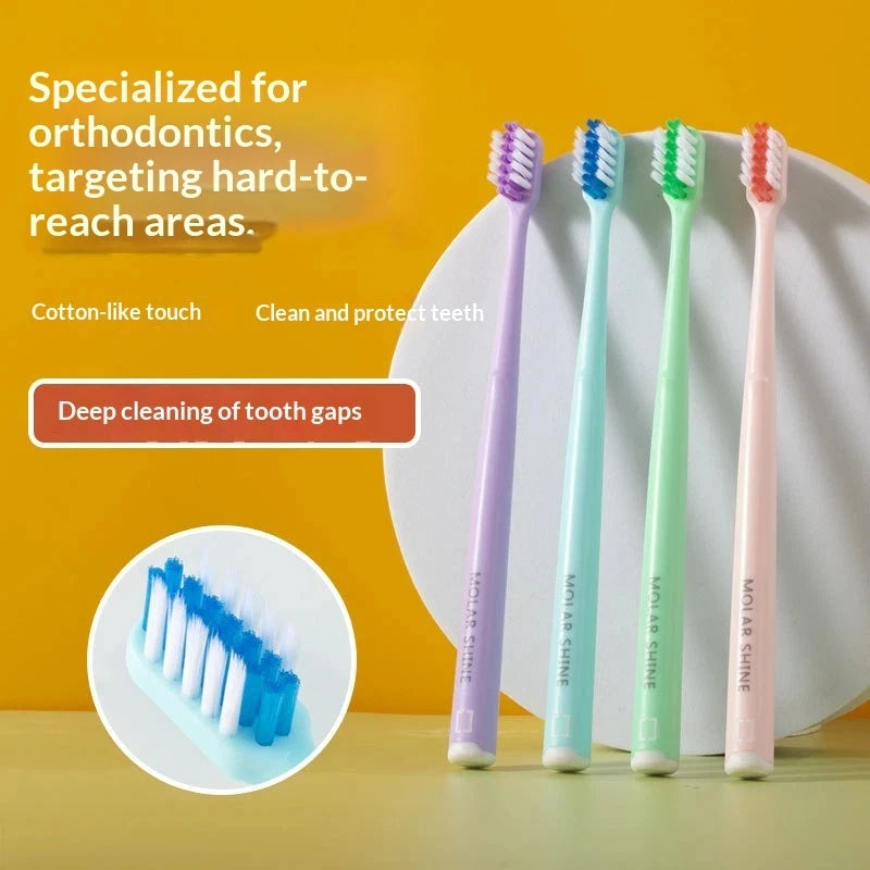 V-Shaped Soft Bristle Toothbrush for Braces – 1 or 2 Pack V-Shaped Toothbrush QXL