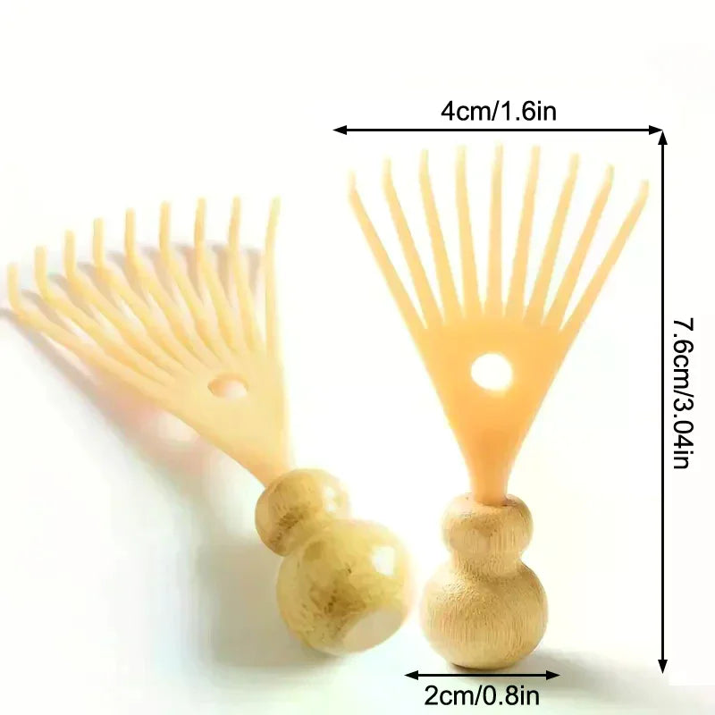 Handheld Scalp Massager & Head Scratcher | Bamboo & Plastic Scalp Massager QXL