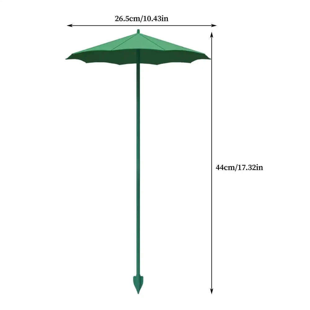 3-Pack Plant Shade Umbrellas | UV Sun Protection for Seedlings Plant Shade Umbrella QXL 44cm Green
