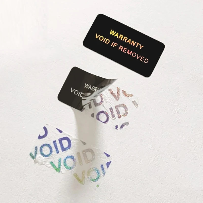 100-Pack Holographic Tamper-Proof Warranty Void Stickers Security Seal Stickers QXL