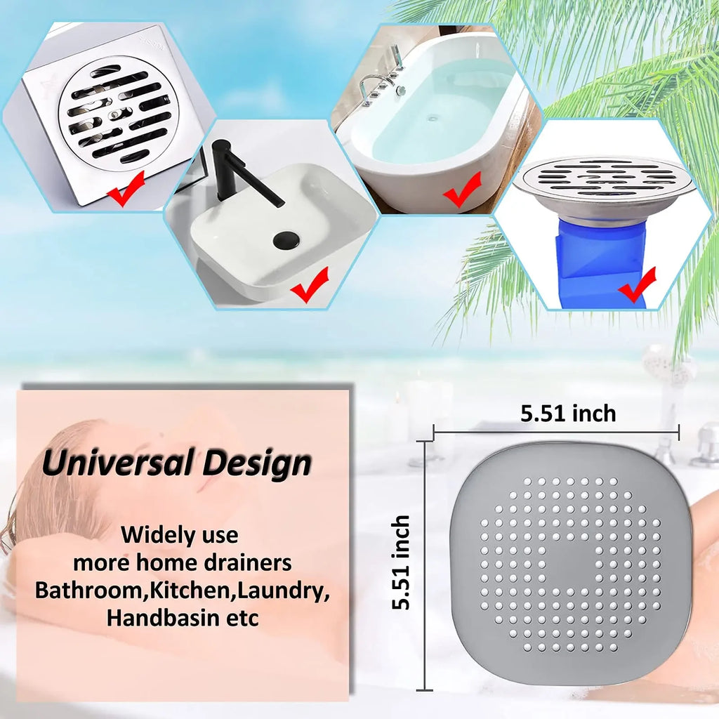 Silicone Shower Drain Hair Catcher & Sink Strainer Drain Hair Catcher QXL