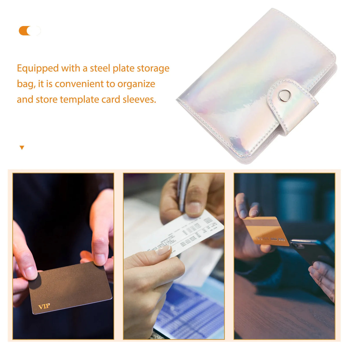 Nail Stamping Plate Organizer | Snap Closure Storage Pouch Nail Plate Organizer QXL