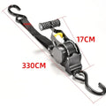 Retractable Auto Ratchet Strap 680KG | Motorcycle Tie-Down Ratchet Tie-Down Strap QXL black