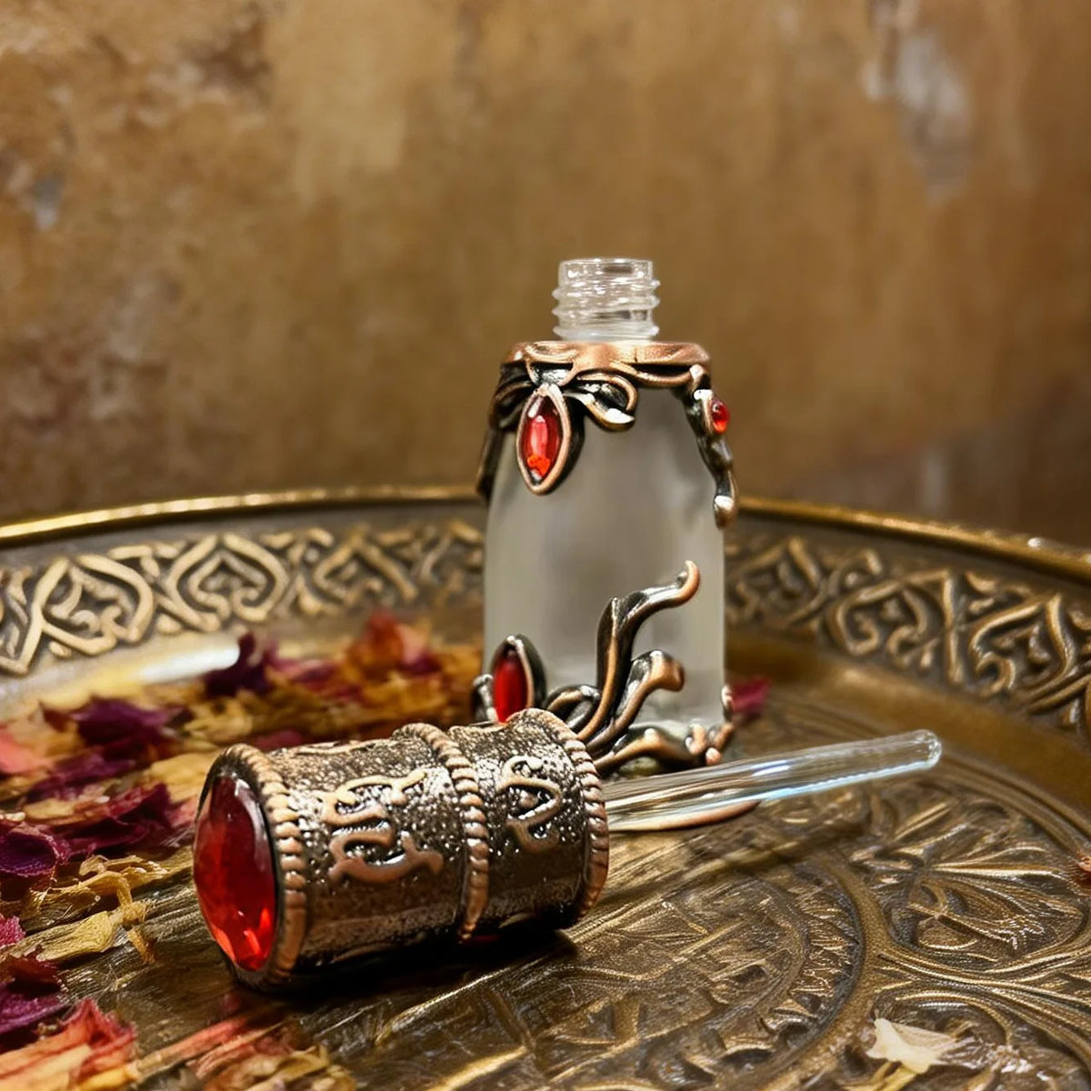 Mini Vintage Rhinestone Frosted Glass Refillable Perfume Bottle Refillable Perfume Bottle QXL