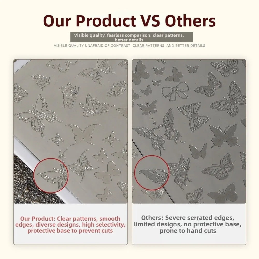 Nail Stamping Plates – Bowknot, Flower & Butterfly Designs Nail Stamping Plate QXL