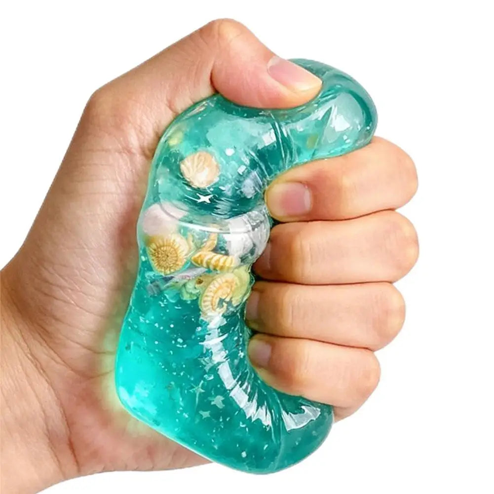 3D Ocean Sea Shell Squeeze Fidget Toy | Soft TPR Cube Fidget Squeeze Toy QXL