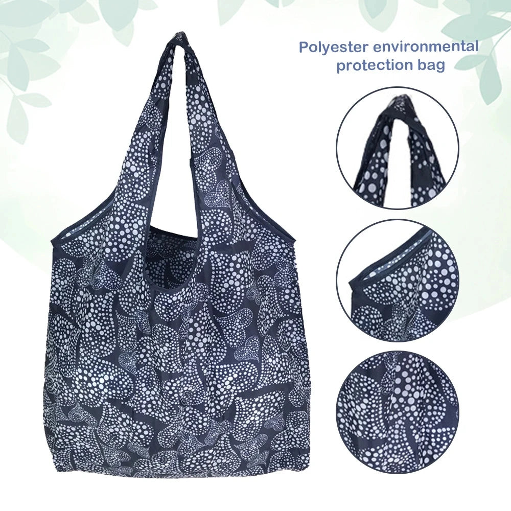 Large Reusable Foldable Tote Bag | Eco Grocery & Beach Bag Reusable Tote Bag QXL