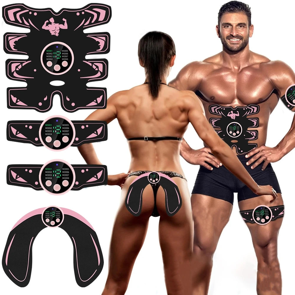 EMS Abdominal Trainer | 8 Levels 19 Programs Rechargeable EMS Muscle Trainer QXL