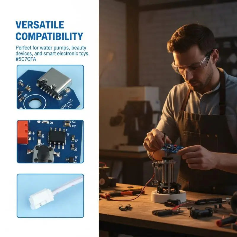 Type-C Mini Motor Driver Mainboard | USB Rechargeable DIY Module Motor Driver Module QXL
