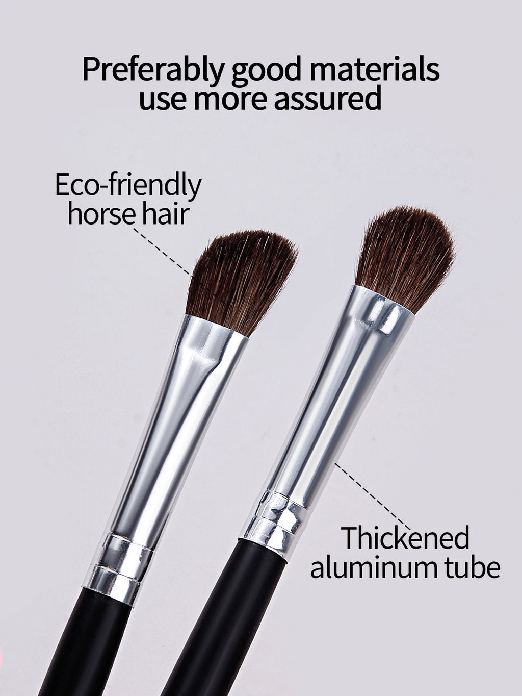 KOSSHOW 7-Pc Pony Hair Eye Makeup Brush Set | Professional Eye Makeup Brush Set QXL
