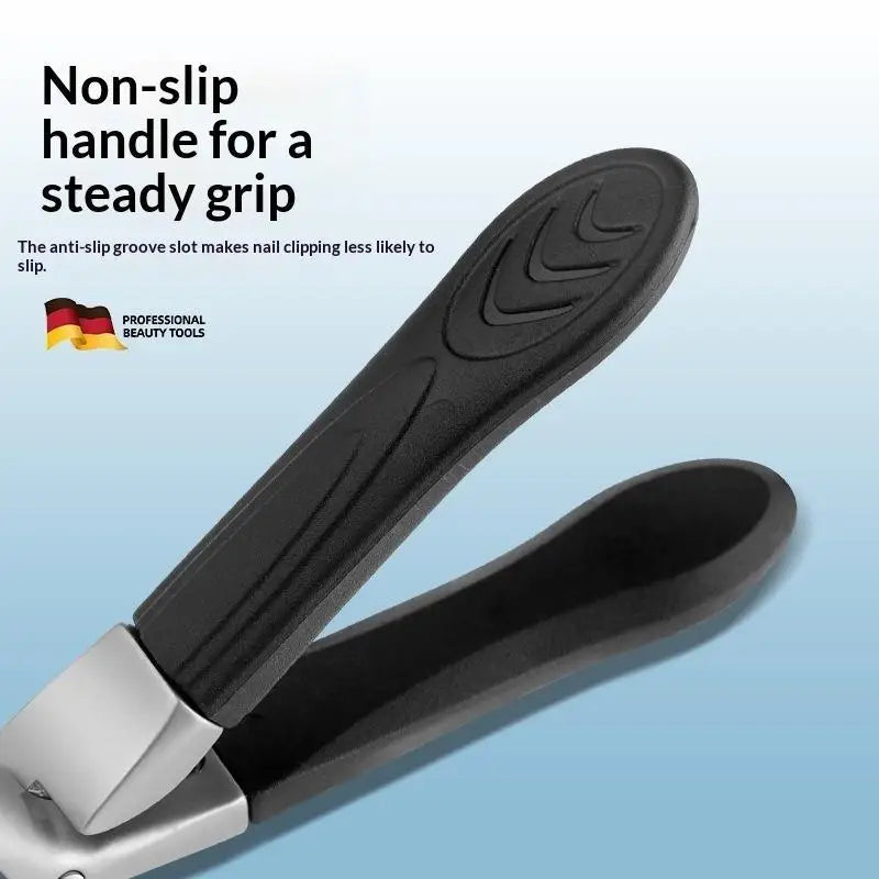 Wide Jaw Stainless Steel Nail Clipper | Anti-Slip TPR Grip Nail Clipper QXL