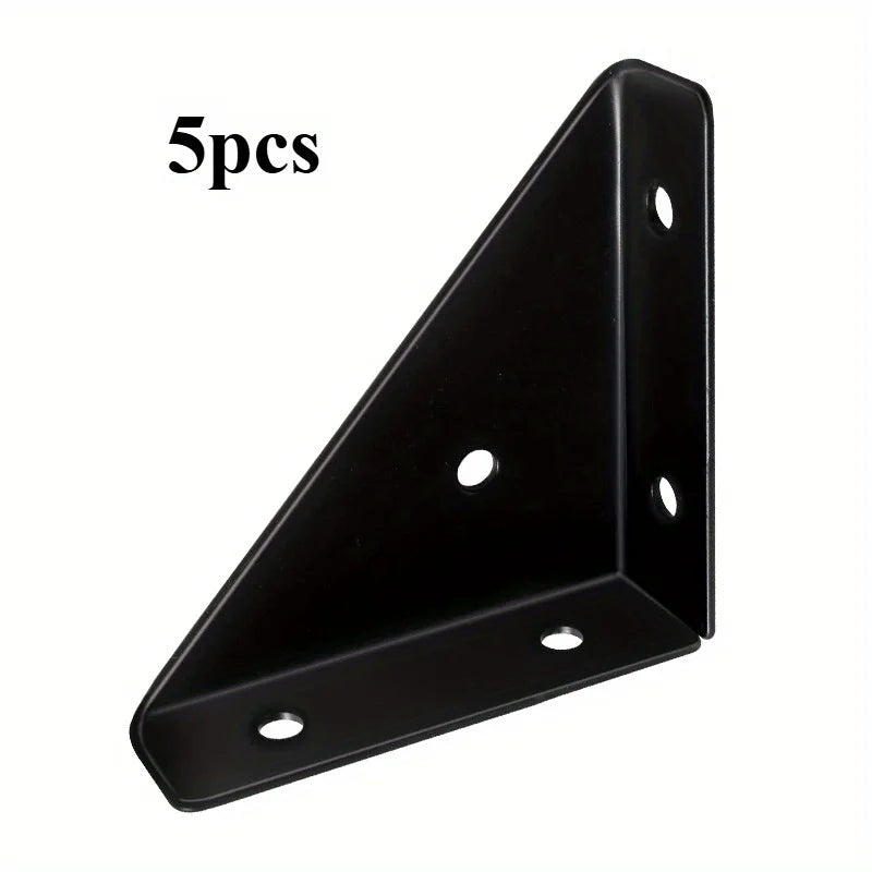 Heavy-Duty Iron L-Brackets 90° Corner Braces | Furniture Corner Brace Brackets QXL 5pcs