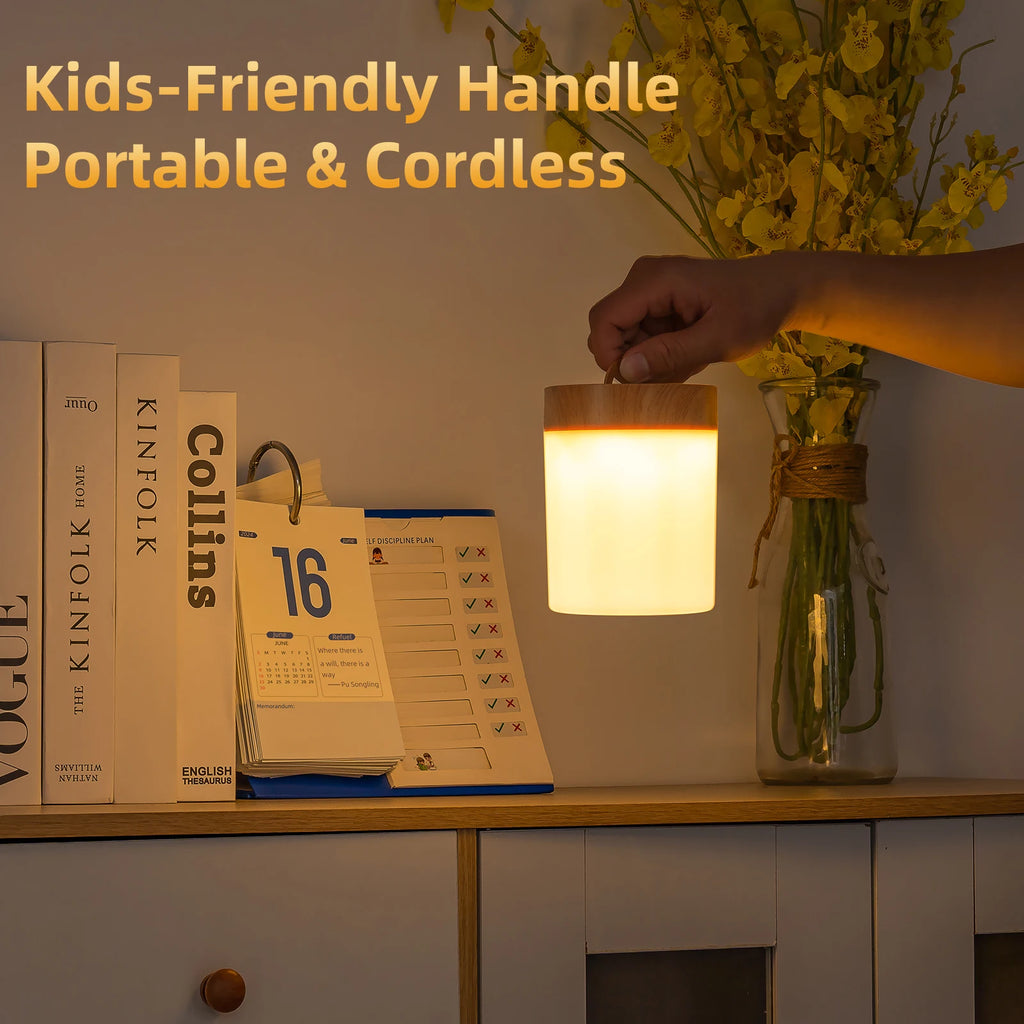 RGB 16-Color USB Rechargeable Night Light | Touch Control Lamp RGB LED Night Light QXL